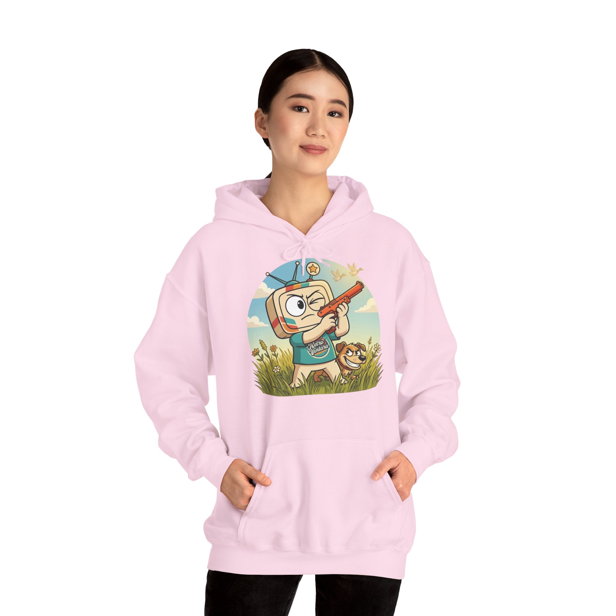 Retro Gaming Hoodie — Duck Season — Vinty the Time Traveller — Duck Hunt Nostalgia Hoodie - Image 14