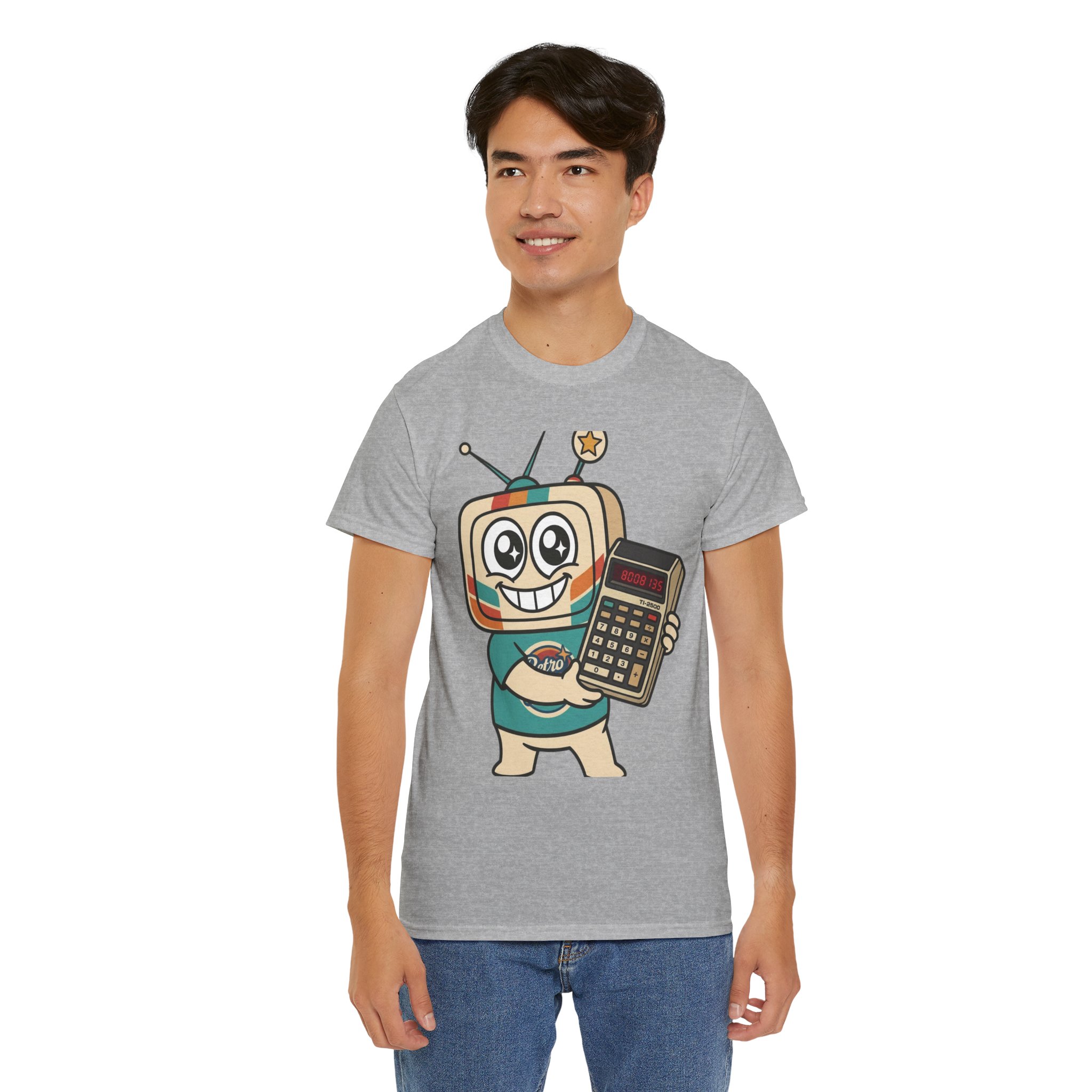 Retro Funny T-Shirt — BOOBIES — Vinty the Time Traveller — Calculator Humour Nostalgia Tee - Image 8