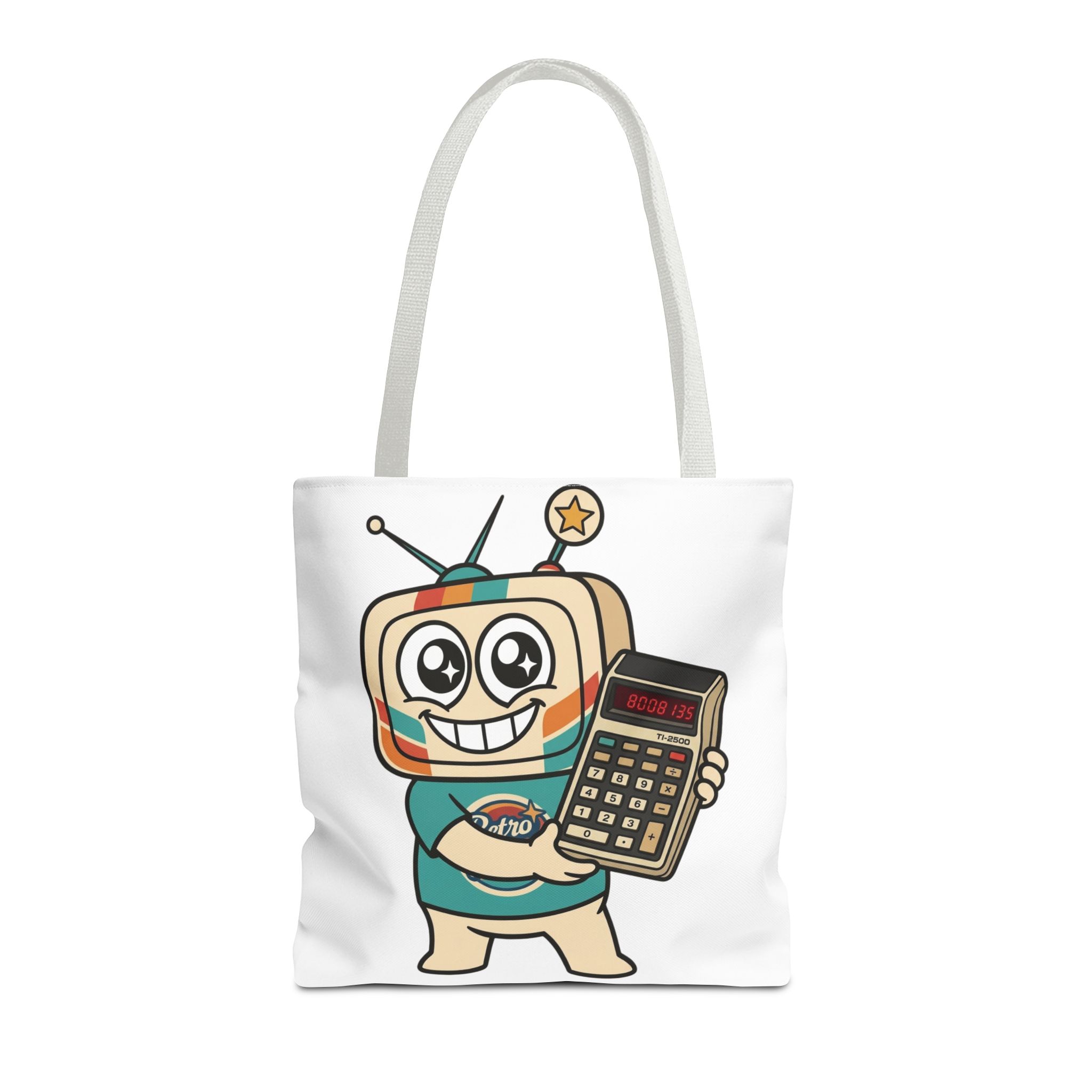 Retro Funny Tote Bag — BOOBIES — Vinty the Time Traveller — Calculator Humour Nostalgia Bag - Image 9