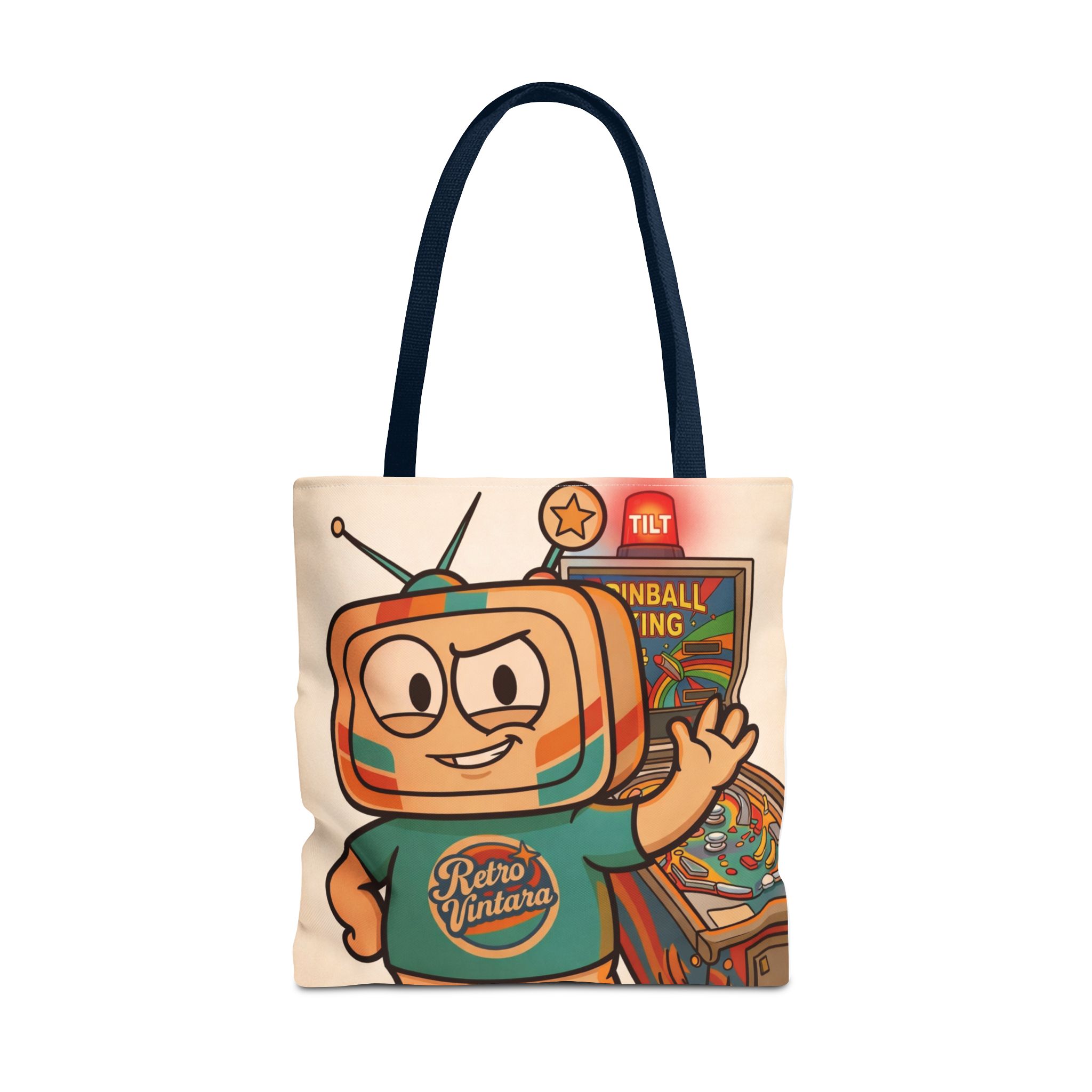 Retro Gaming Tote Bag — Tilt — Vinty the Time Traveller — 70s Pinball Nostalgia Bag - Image 15