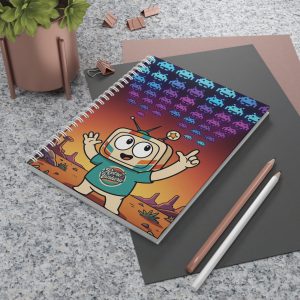 Retro Gaming Notebook — Space Is Invading — Vinty the Time Traveller — Space Invaders Gaming Journal