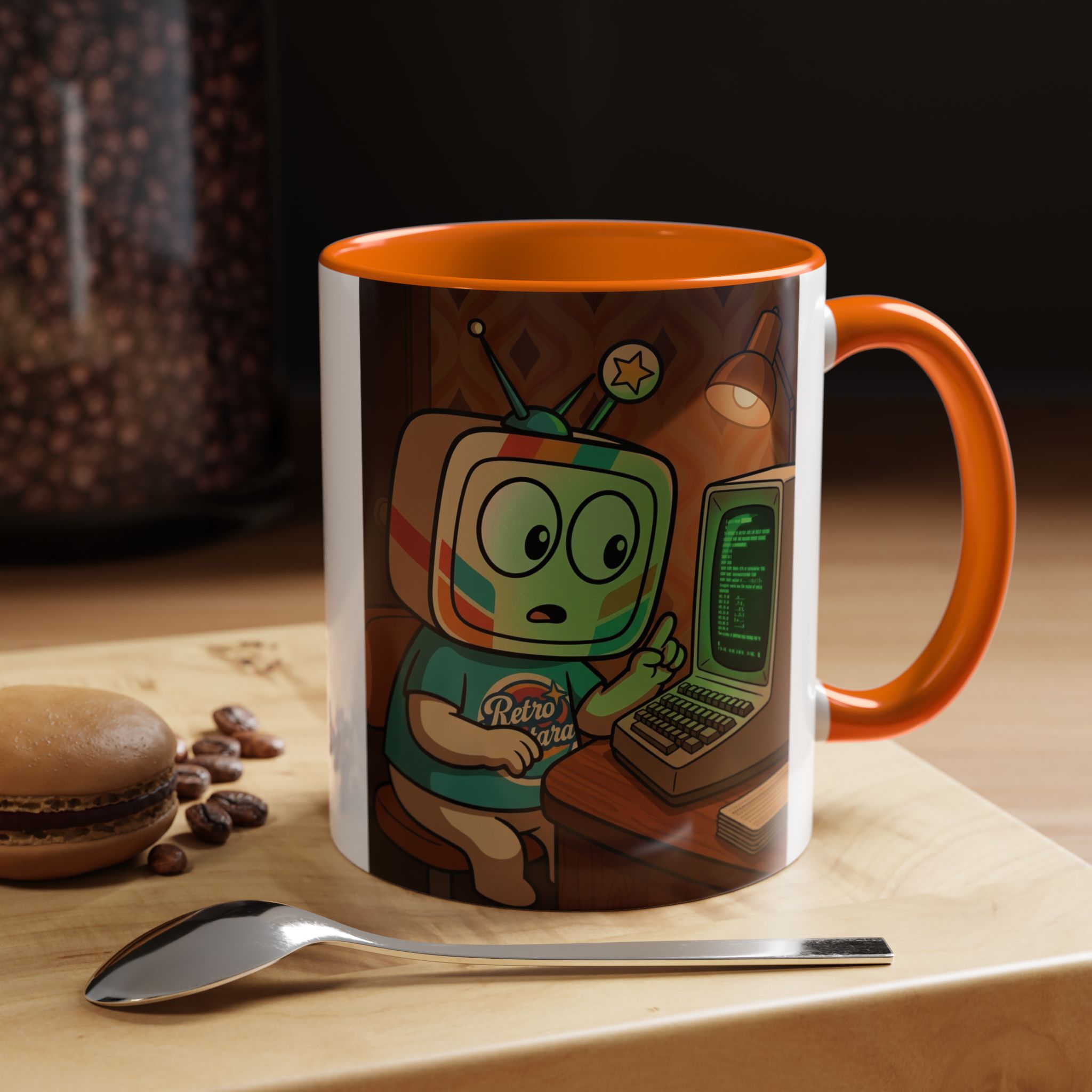 Retro Gaming Mug — You Are In A Dark Room — Vinty the Time Traveller — Text Adventure Coffee Mug - Image 6