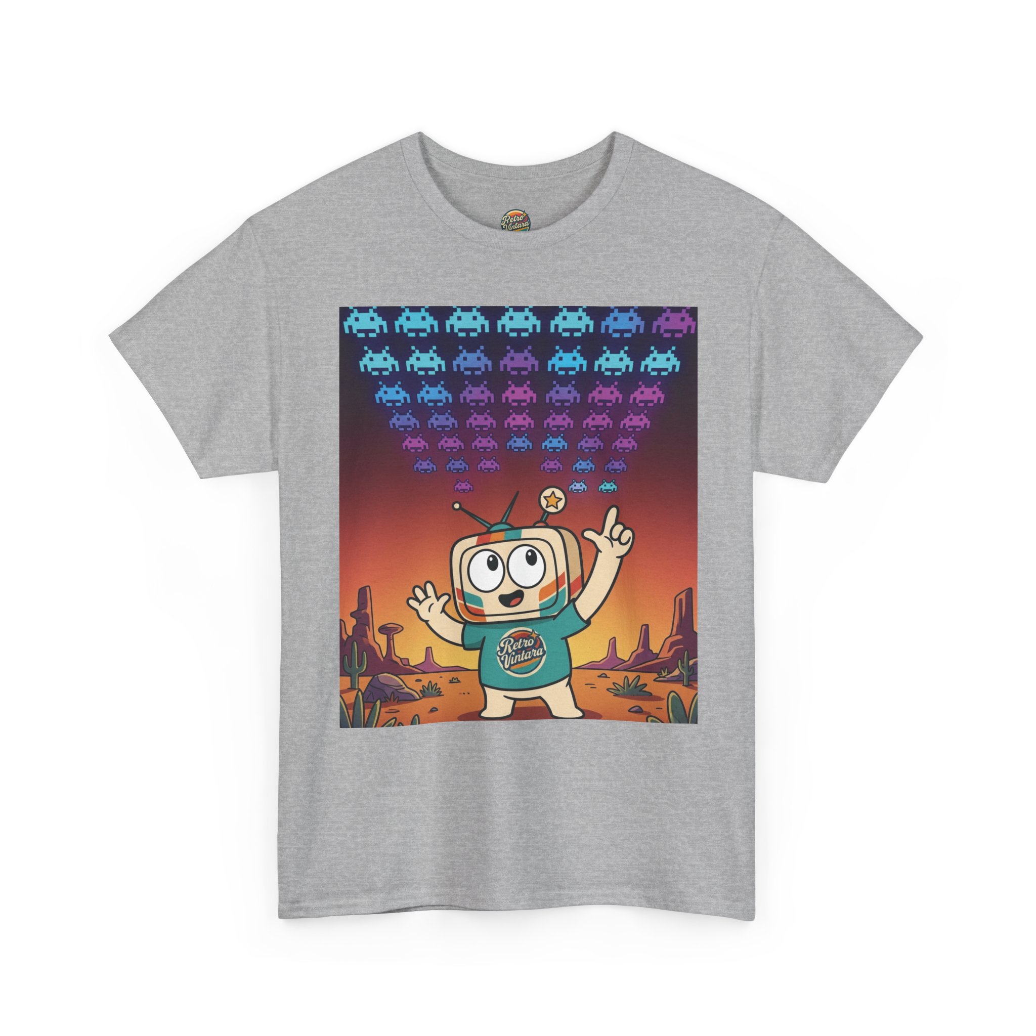 Title: Retro Gaming T-Shirt — Space Is Invading — Vinty the Time Traveller — Space Invaders Nostalgia Tee - Image 7