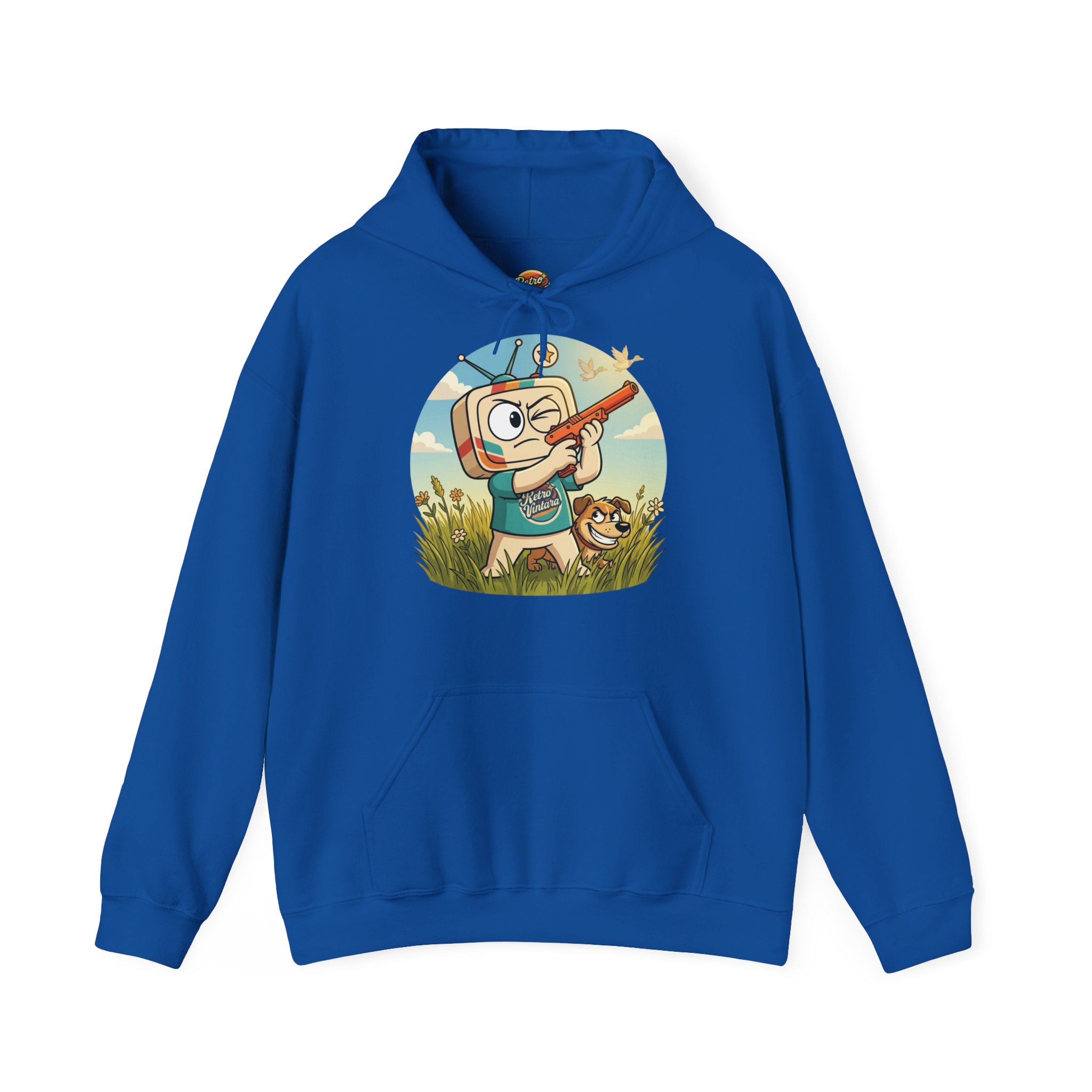 Retro Gaming Hoodie — Duck Season — Vinty the Time Traveller — Duck Hunt Nostalgia Hoodie - Image 2