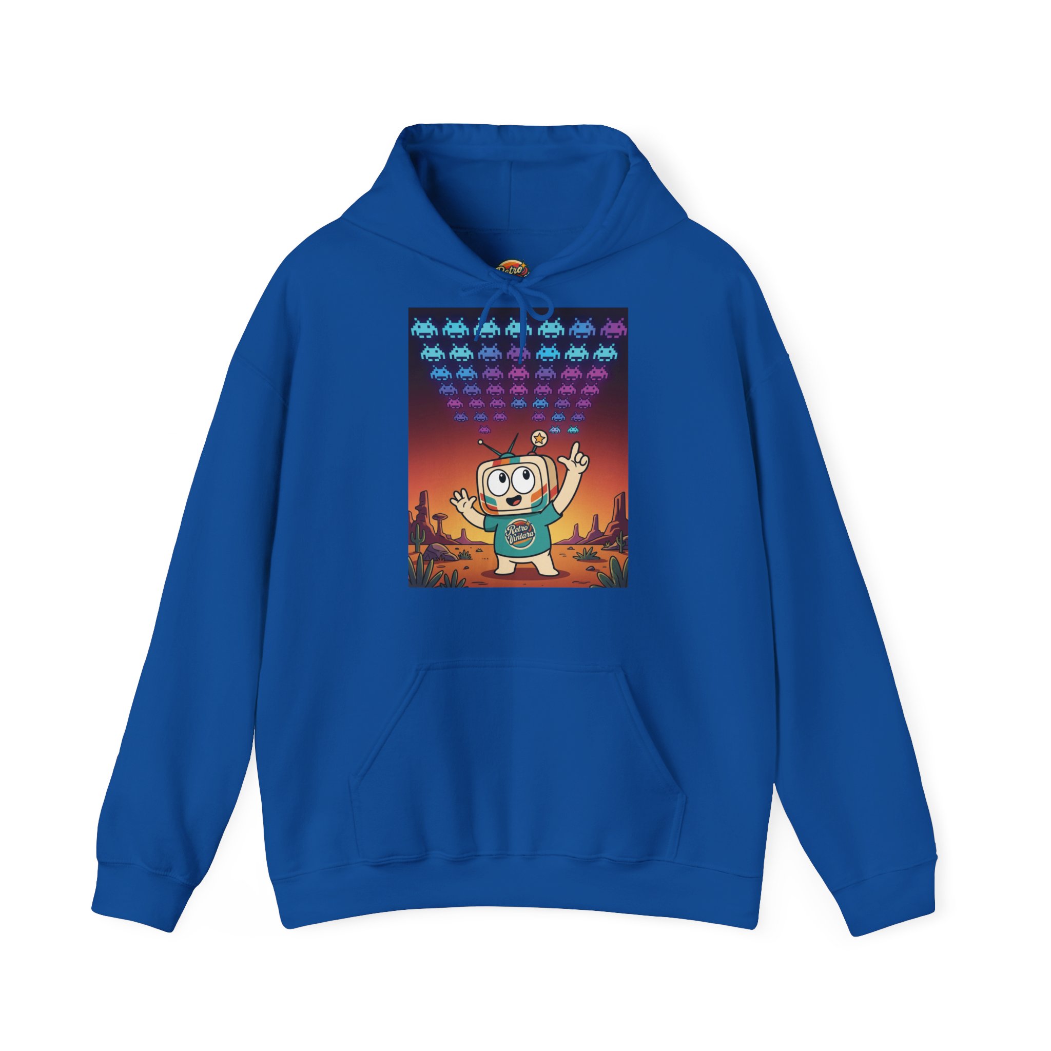 Retro Gaming Hoodie — Space Is Invading — Vinty the Time Traveller — 70s Arcade Nostalgia Hoodie - Image 11