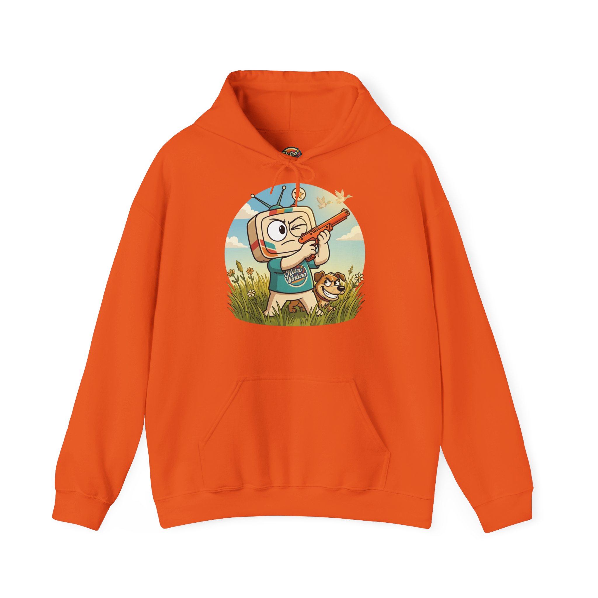 Retro Gaming Hoodie — Duck Season — Vinty the Time Traveller — Duck Hunt Nostalgia Hoodie - Image 9