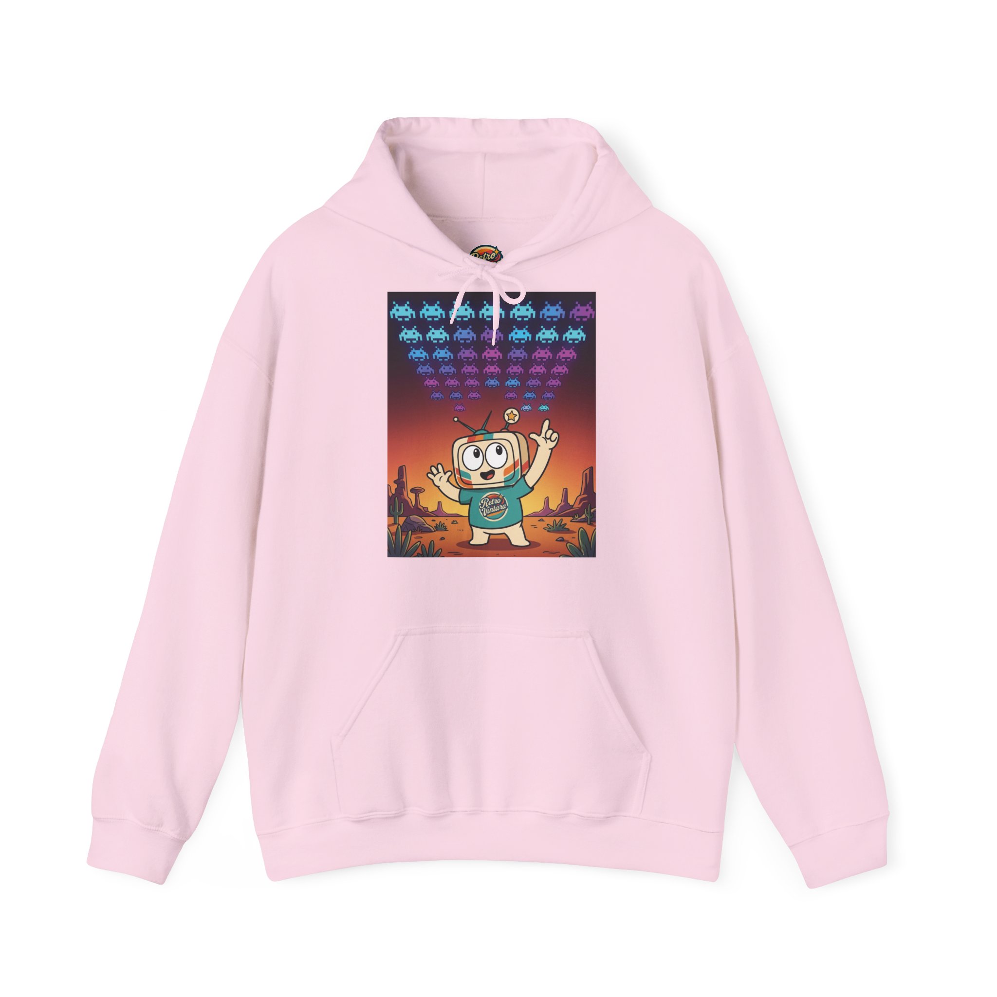 Retro Gaming Hoodie — Space Is Invading — Vinty the Time Traveller — 70s Arcade Nostalgia Hoodie - Image 13