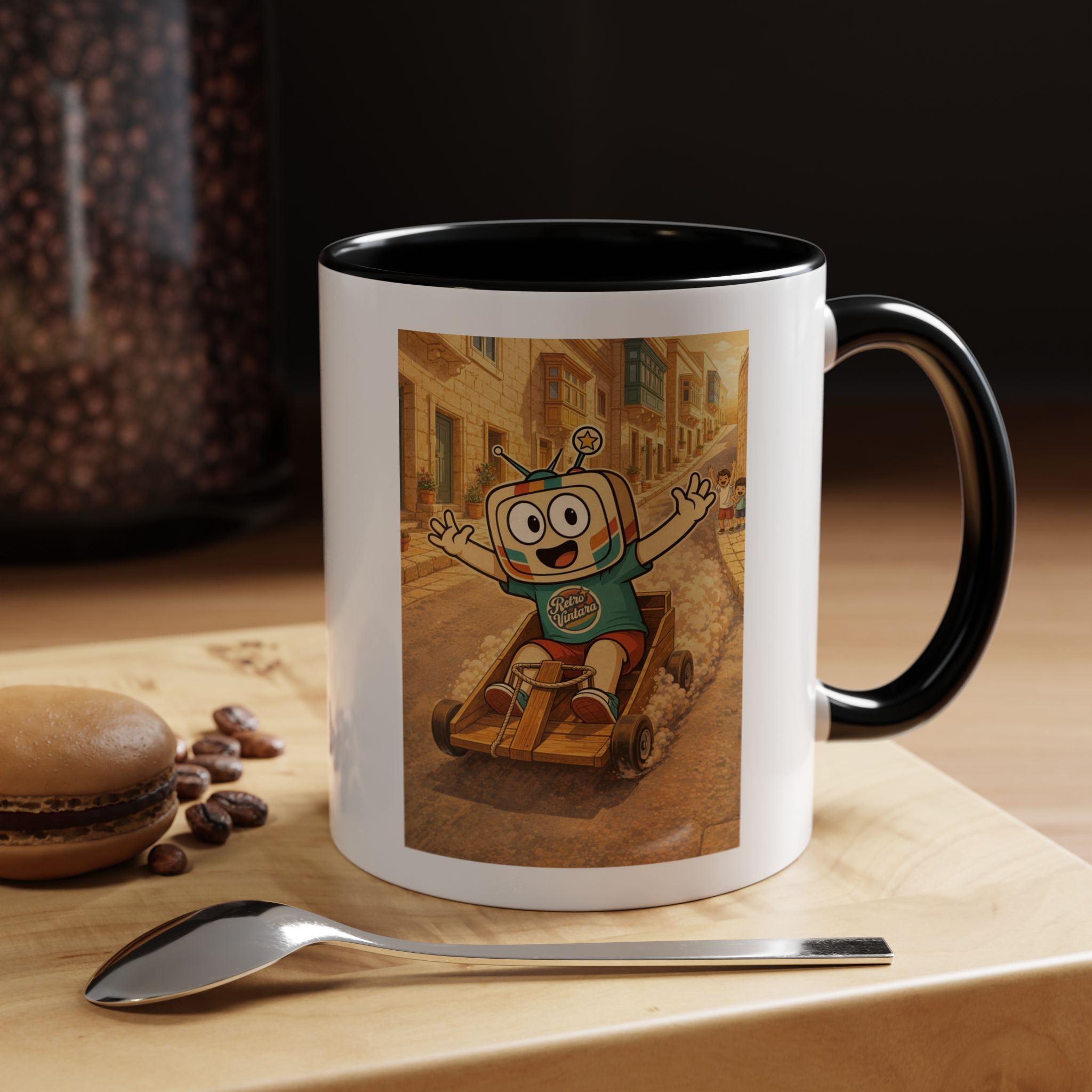 Barra Nilgħab — Vinty the Time Traveller — Maltese Nostalgia Retro Mug 11oz - Image 3