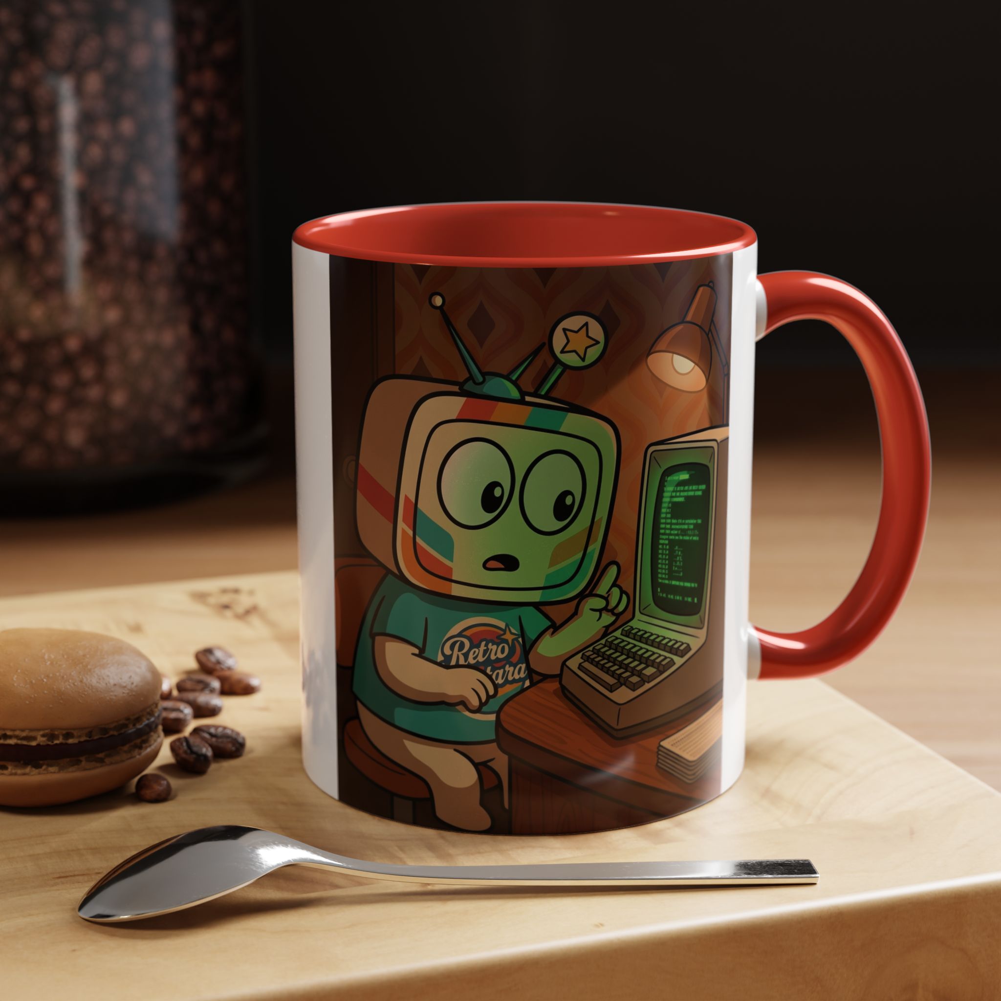 Retro Gaming Mug — You Are In A Dark Room — Vinty the Time Traveller — Text Adventure Coffee Mug - Image 5
