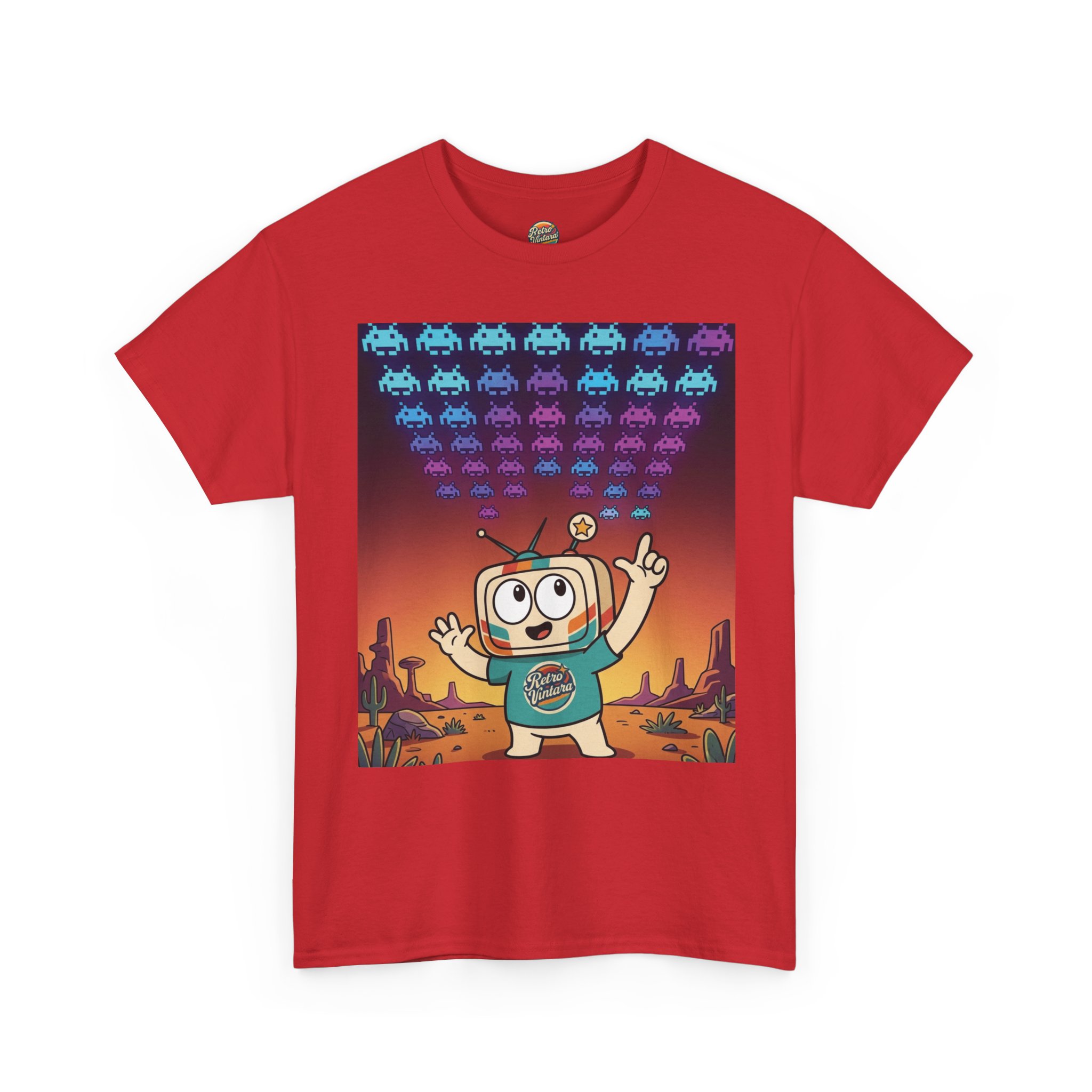 Title: Retro Gaming T-Shirt — Space Is Invading — Vinty the Time Traveller — Space Invaders Nostalgia Tee - Image 13