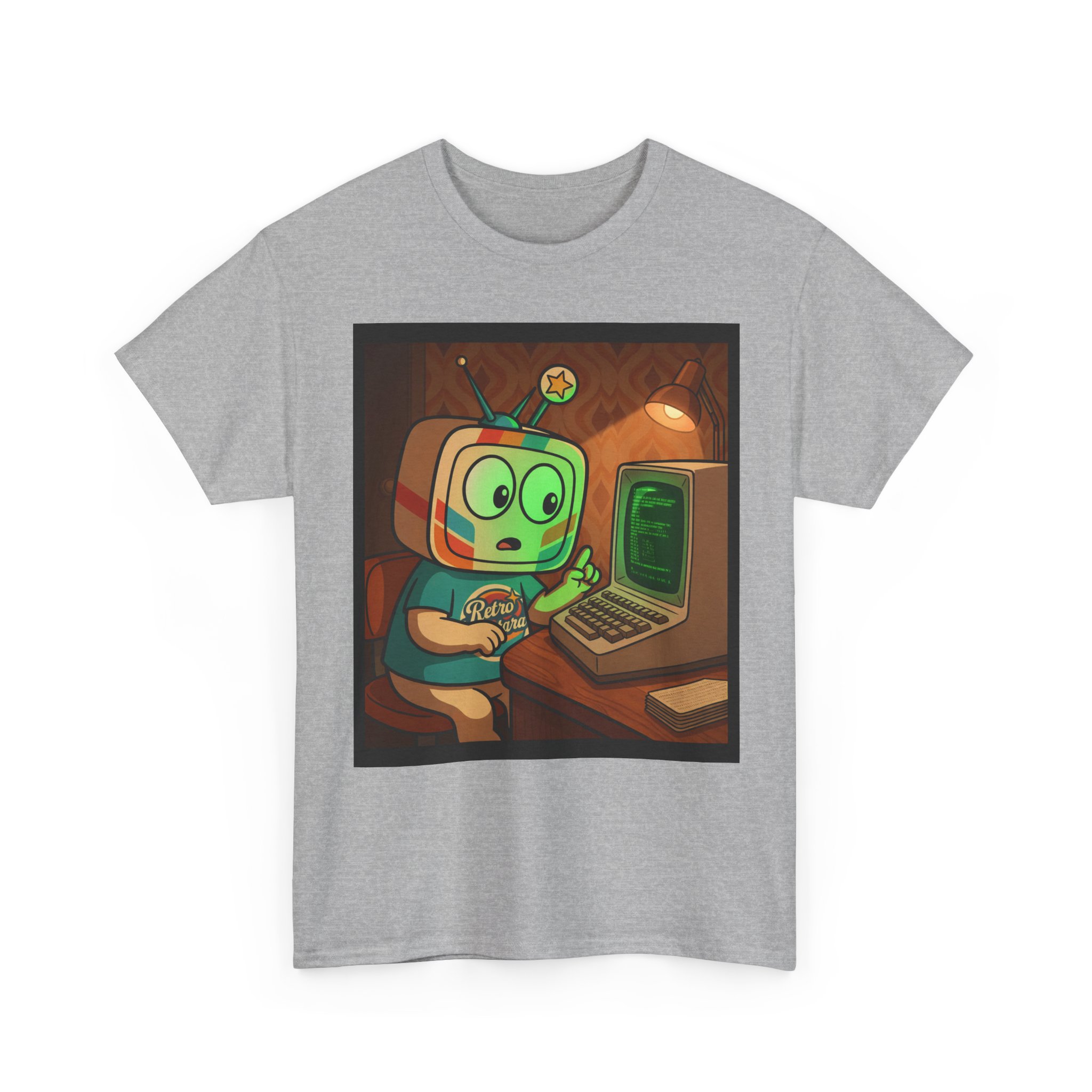 Retro Gaming T-Shirt — You Are In A Dark Room — Vinty the Time Traveller — Text Adventure Nostalgia Tee - Image 2