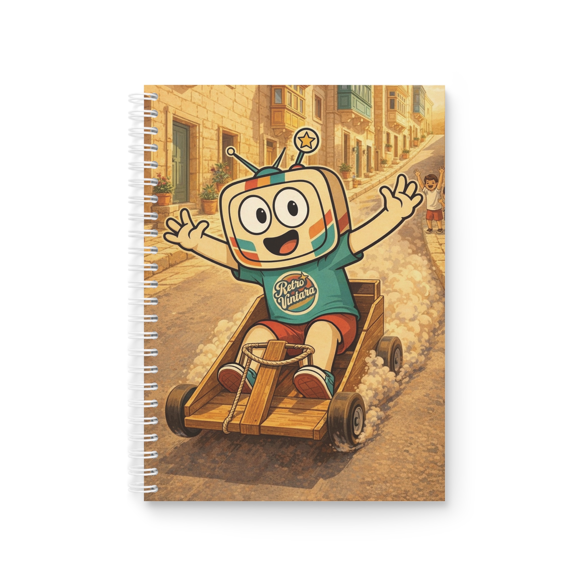 Barra Nilgħab — Vinty the Time Traveller — Maltese Nostalgia Retro Notebook - Image 3