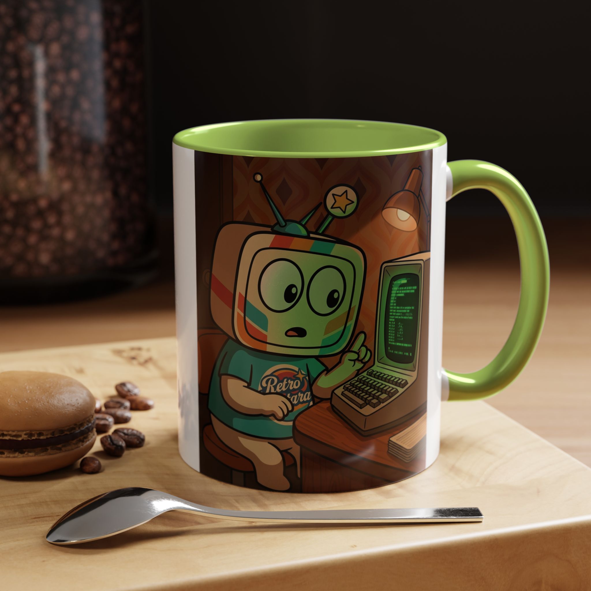 Retro Gaming Mug — You Are In A Dark Room — Vinty the Time Traveller — Text Adventure Coffee Mug - Image 9