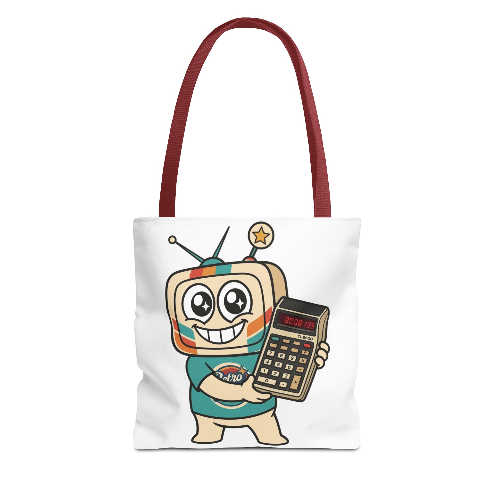 Retro Funny Tote Bag — BOOBIES — Vinty the Time Traveller — Calculator Humour Nostalgia Bag - Image 3