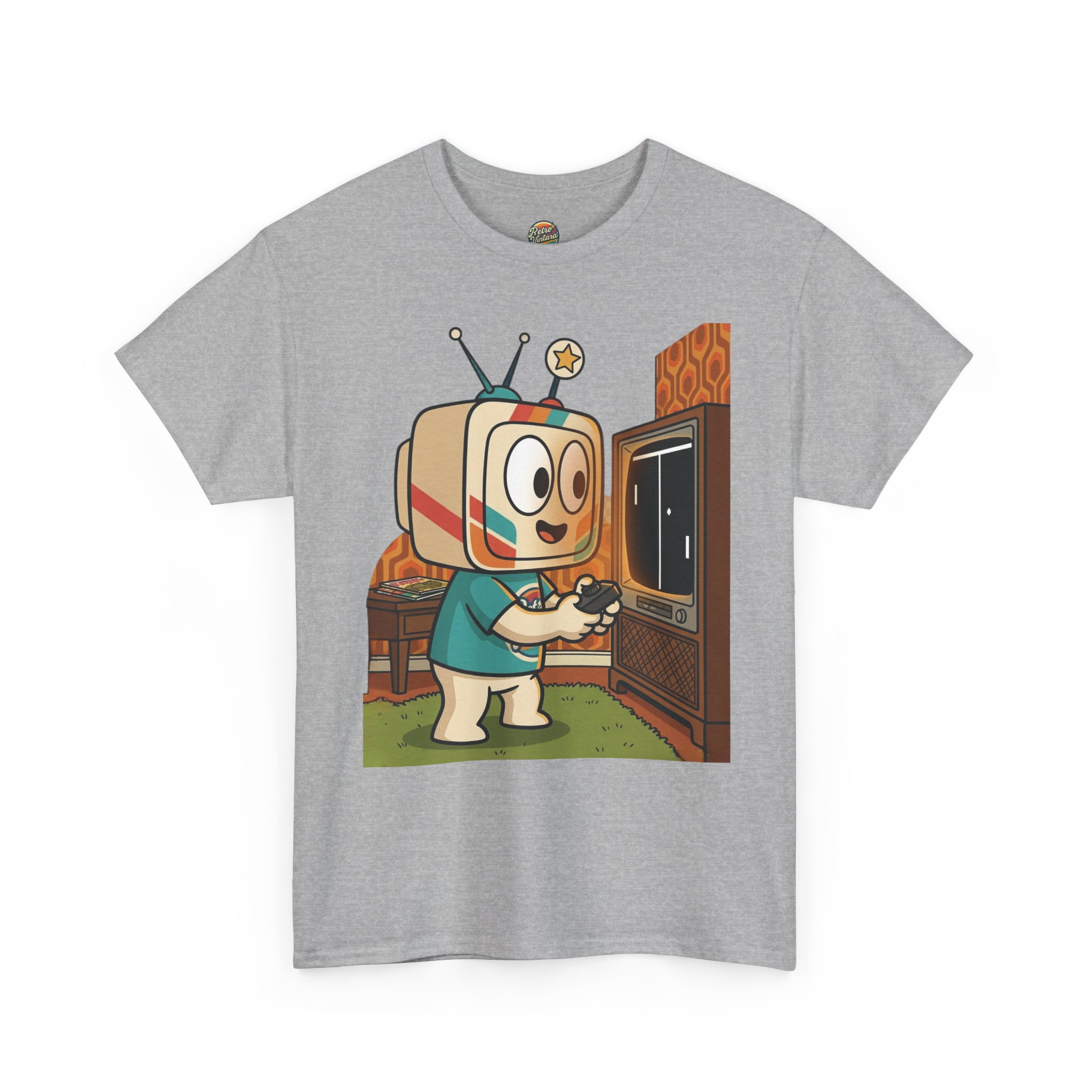 Retro TV-Head Gamer T-Shirt — Cute Vintage Video Game Tee - Image 2