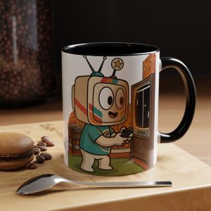 Retro Gaming Mug — Two Paddles One Ball Everything — Vinty the Time Traveller — Pong Nostalgia Coffee Mug