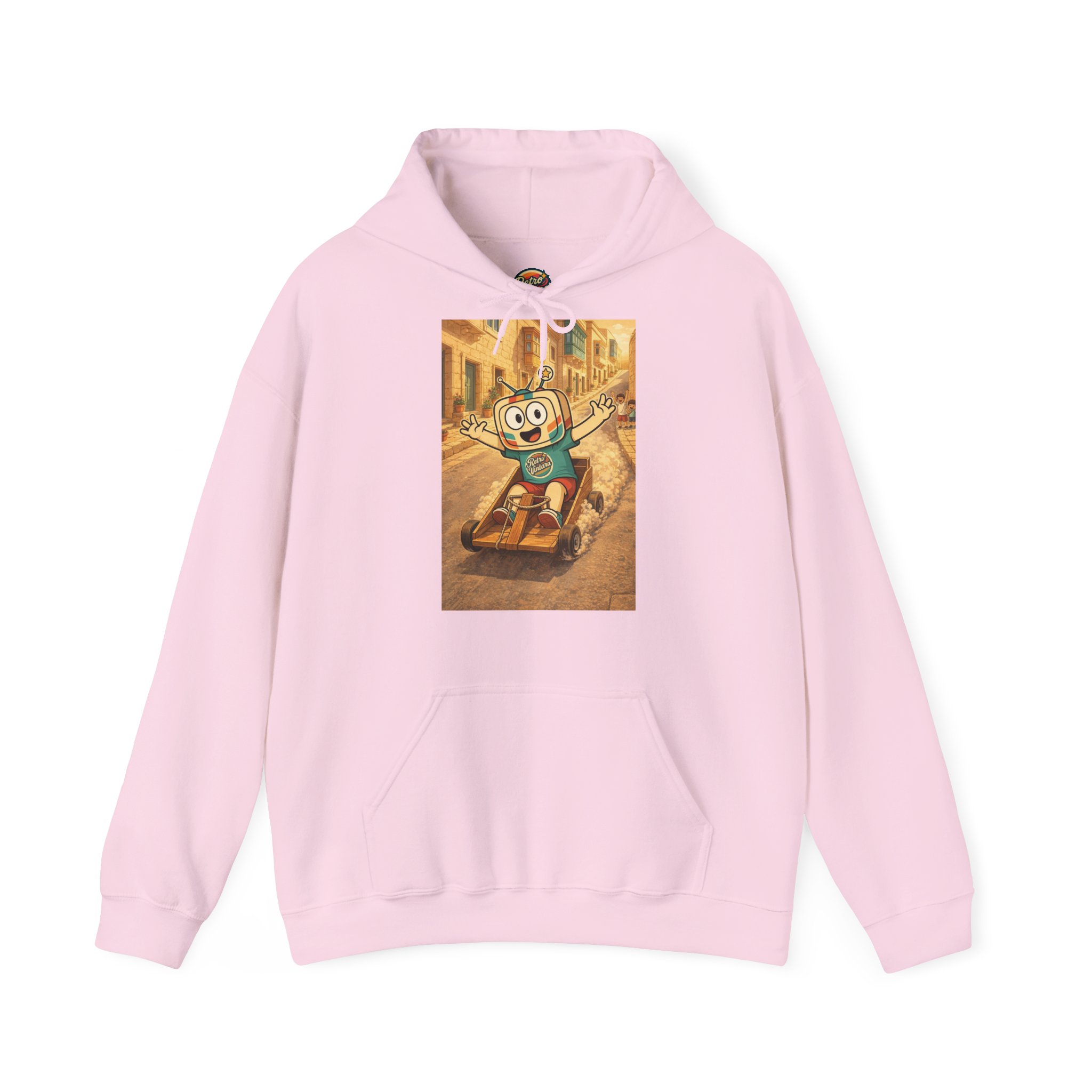 Barra Nilgħab — Vinty the Time Traveller — Maltese Nostalgia Retro Hoodie - Image 6