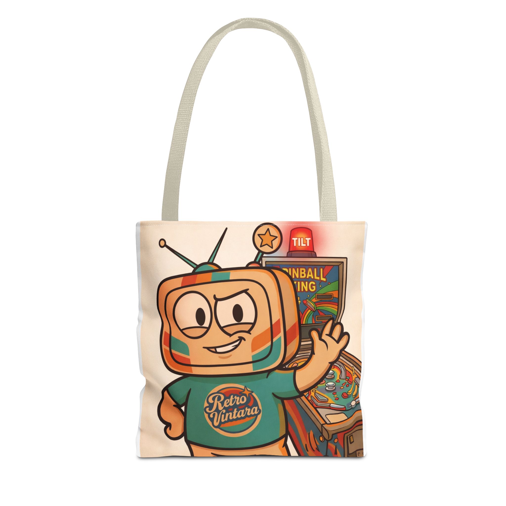 Retro Gaming Tote Bag — Tilt — Vinty the Time Traveller — 70s Pinball Nostalgia Bag - Image 10