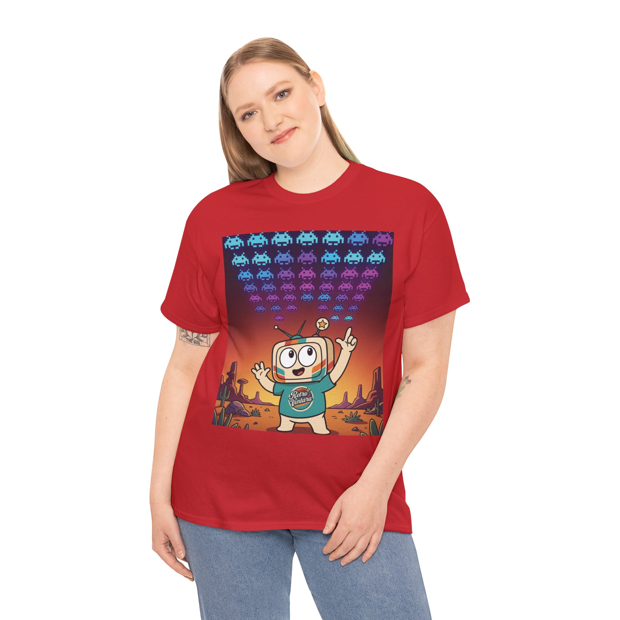 Title: Retro Gaming T-Shirt — Space Is Invading — Vinty the Time Traveller — Space Invaders Nostalgia Tee - Image 14