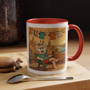 Fuq il-Bejt — Vinty the Time Traveller — Maltese Rooftop Nostalgia Retro Mug 11oz