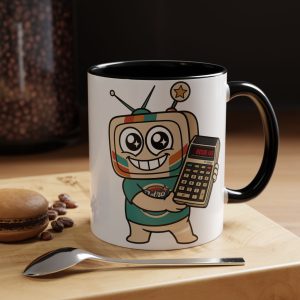 Retro Funny Mug — BOOBIES — Vinty the Time Traveller — Calculator Humour Nostalgia Coffee Mug
