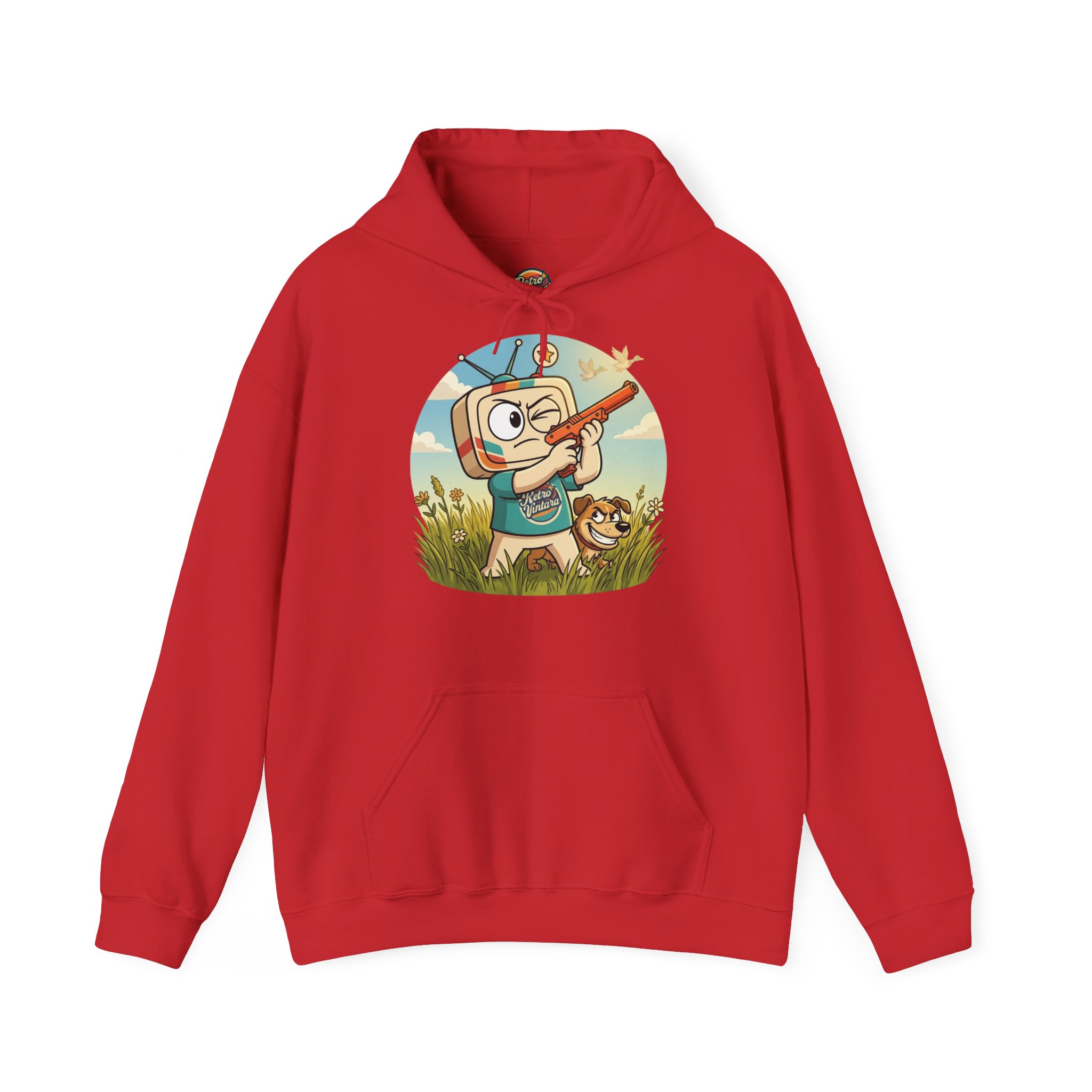 Retro Gaming Hoodie — Duck Season — Vinty the Time Traveller — Duck Hunt Nostalgia Hoodie - Image 4