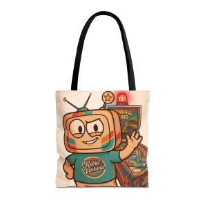 Retro Gaming Tote Bag — Tilt — Vinty the Time Traveller — 70s Pinball Nostalgia Bag