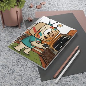 Retro Gaming Notebook — Two Paddles One Ball Everything — Vinty the Time Traveller — 70s Gaming Journal