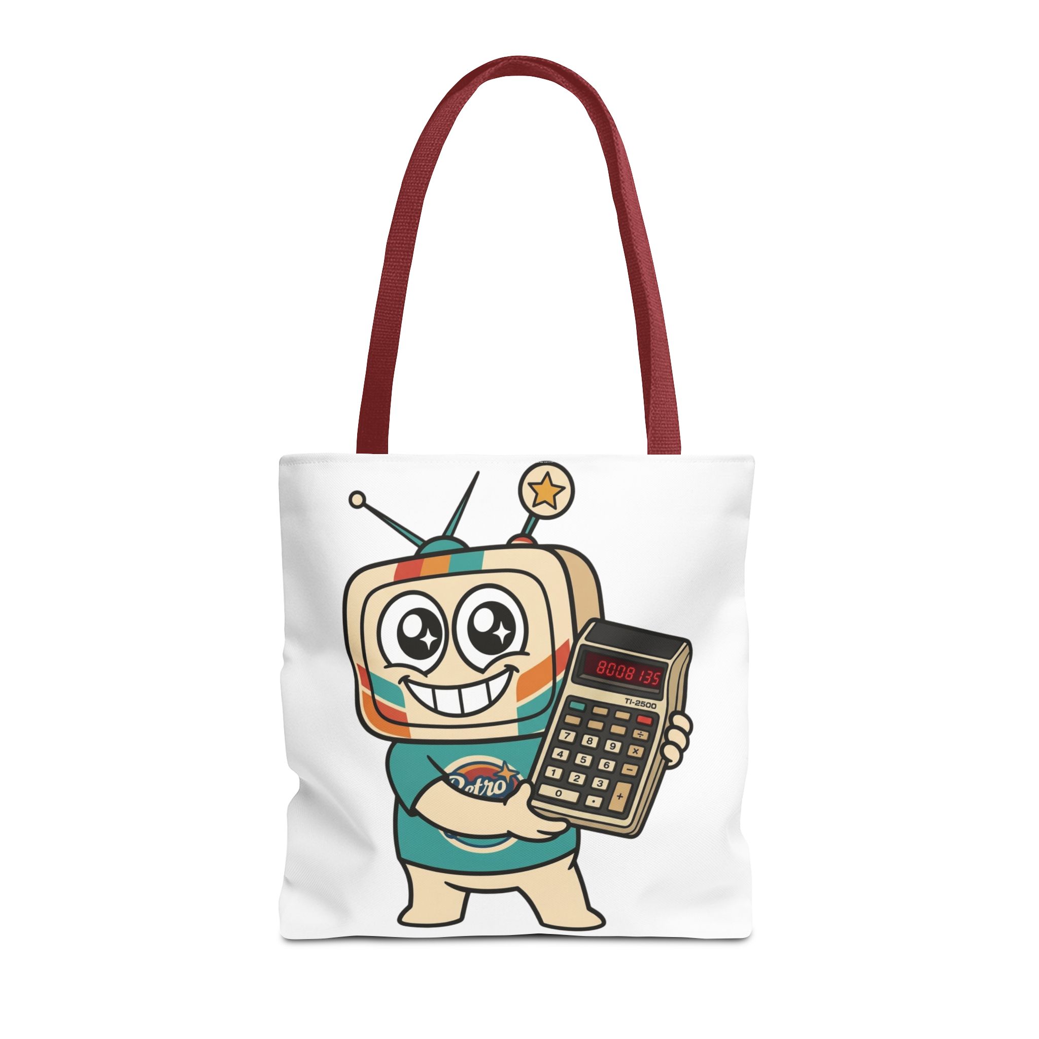 Retro Funny Tote Bag — BOOBIES — Vinty the Time Traveller — Calculator Humour Nostalgia Bag - Image 6