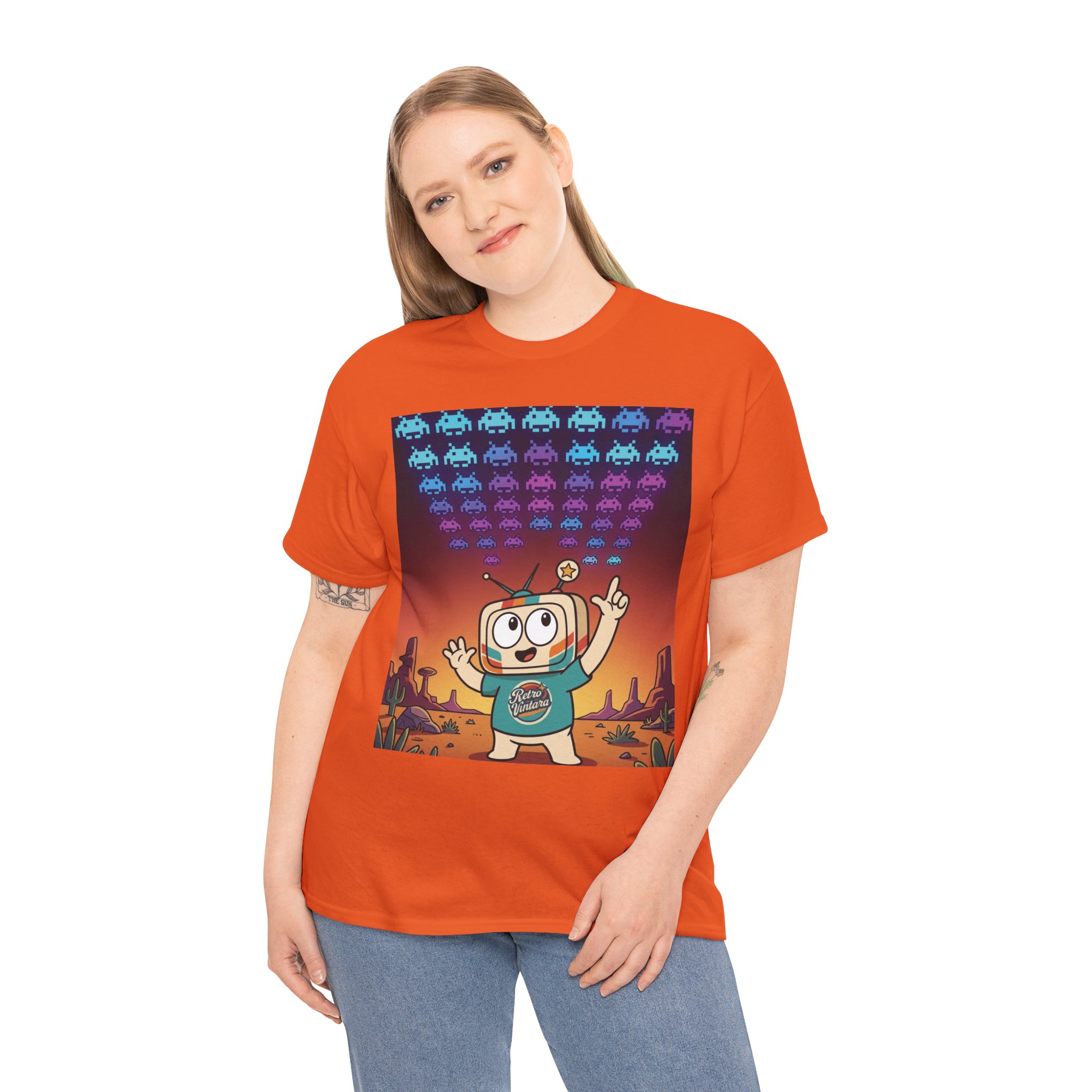 Title: Retro Gaming T-Shirt — Space Is Invading — Vinty the Time Traveller — Space Invaders Nostalgia Tee - Image 10