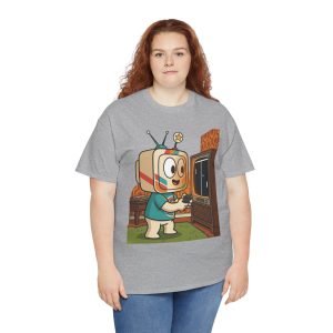Retro TV-Head Gamer T-Shirt — Cute Vintage Video Game Tee