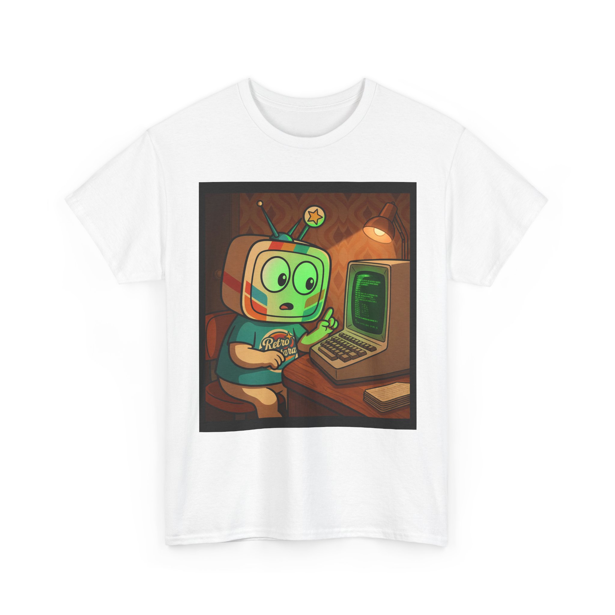 Retro Gaming T-Shirt — You Are In A Dark Room — Vinty the Time Traveller — Text Adventure Nostalgia Tee - Image 3