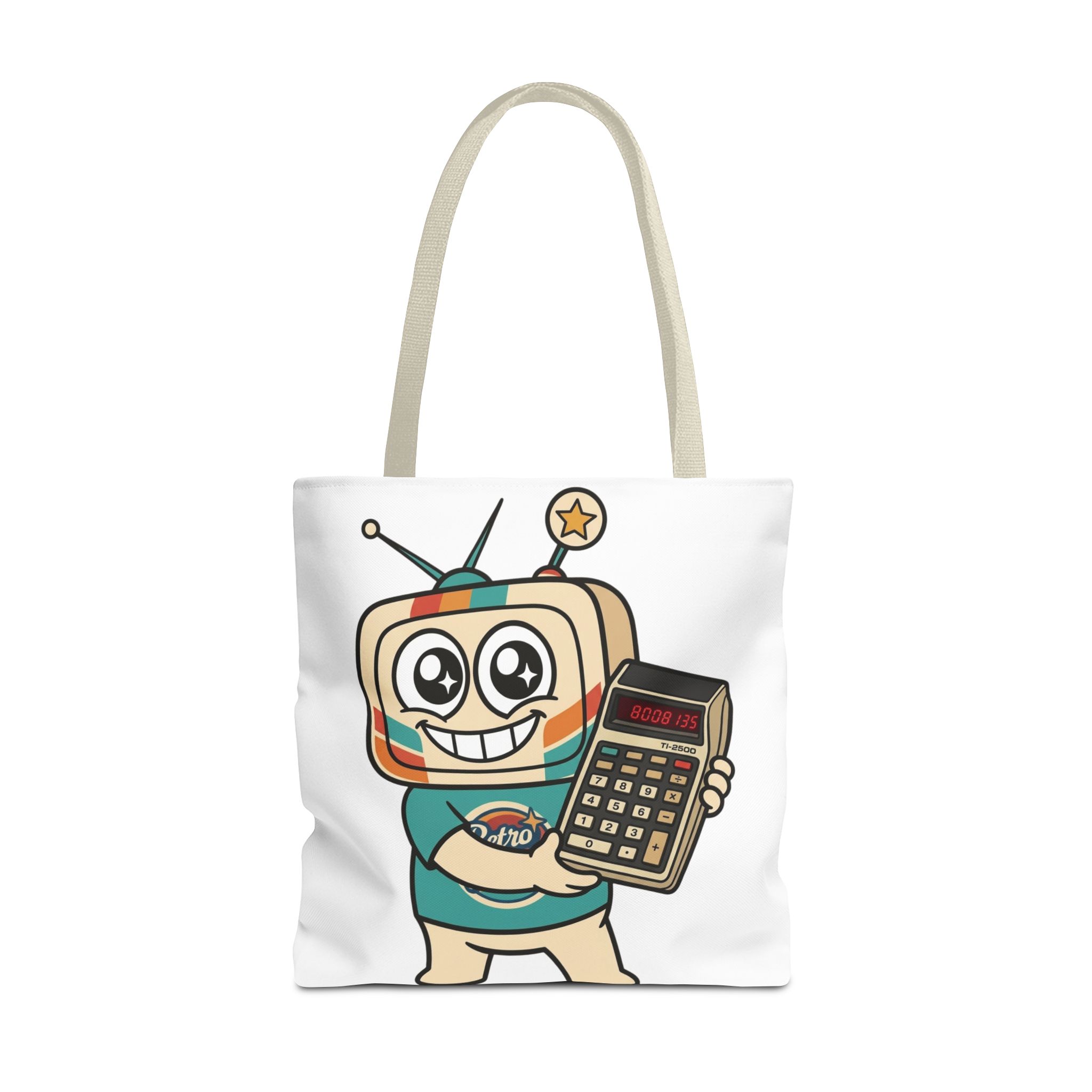 Retro Funny Tote Bag — BOOBIES — Vinty the Time Traveller — Calculator Humour Nostalgia Bag - Image 12