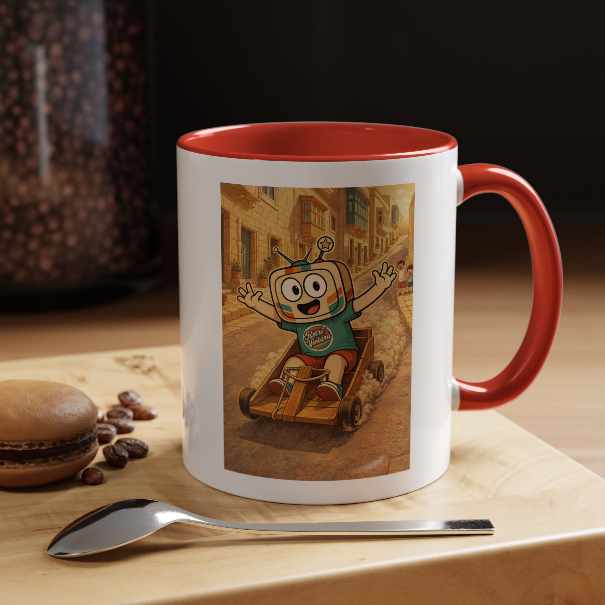 Barra Nilgħab — Vinty the Time Traveller — Maltese Nostalgia Retro Mug 11oz - Image 6